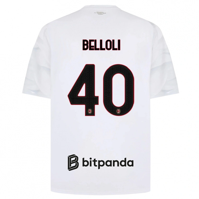 Danxen Män Sofia Belloli #40 Vit Röd Svart Bortatröja Matchtröjor 2026/27 Tröjor T-Tröja
