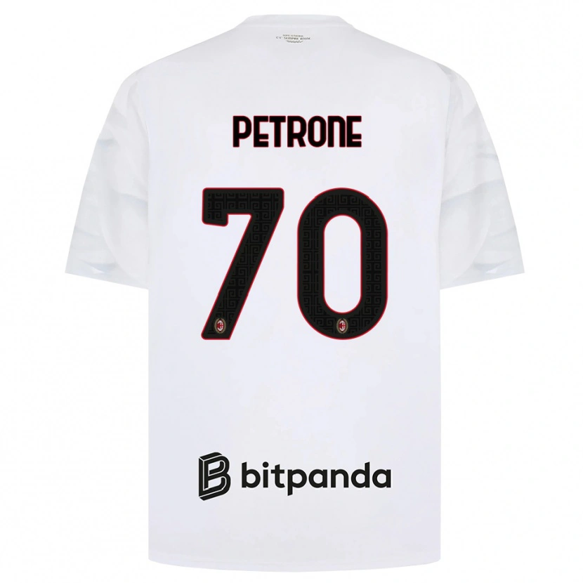 Danxen Män Daniele Petrone #70 Vit Röd Svart Bortatröja Matchtröjor 2026/27 Tröjor T-Tröja