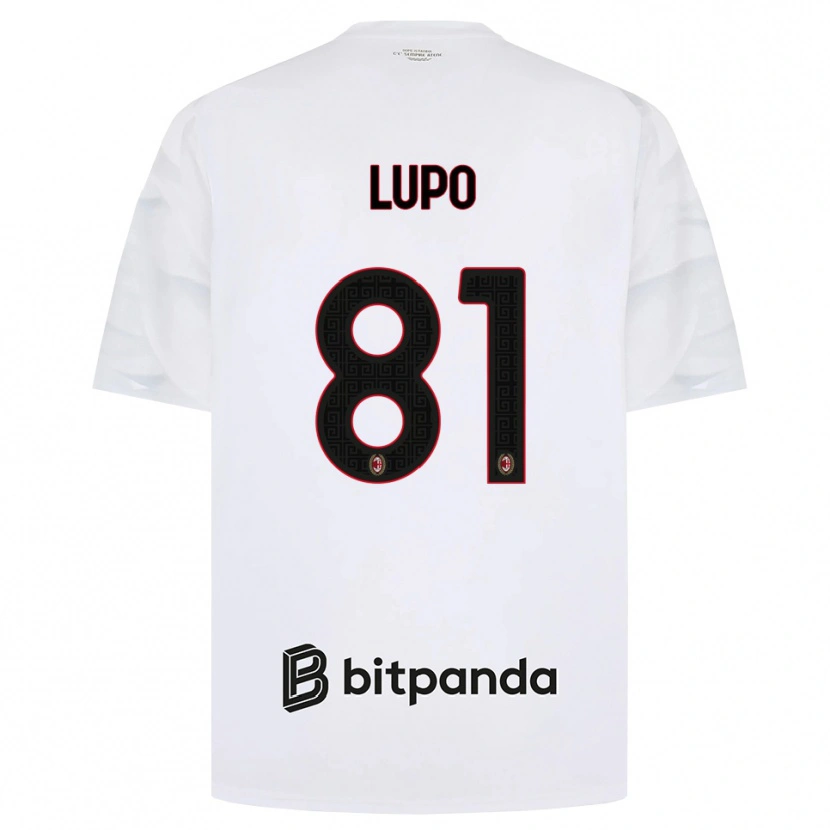Danxen Män Simone Lupo #81 Vit Röd Svart Bortatröja Matchtröjor 2026/27 Tröjor T-Tröja