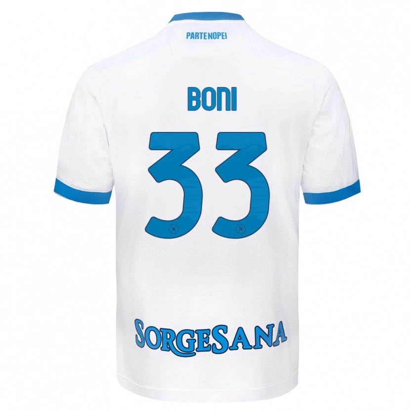 Danxen Män Landry Boni #33 Vit Himmelblå Bortatröja Matchtröjor 2026/27 Tröjor T-Tröja