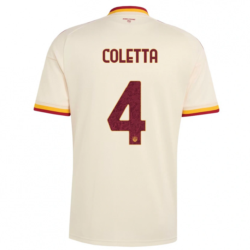 Danxen Män Francesco Coletta #4 Champagne Röd Gul Bortatröja Matchtröjor 2026/27 Tröjor T-Tröja