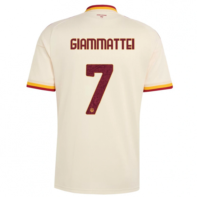 Danxen Män Gioele Giammattei #7 Champagne Röd Gul Bortatröja Matchtröjor 2026/27 Tröjor T-Tröja