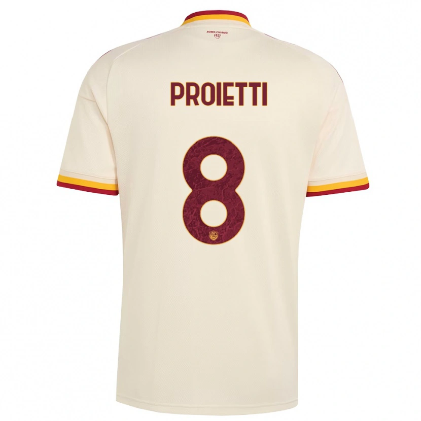 Danxen Män Mauro Proietti #8 Champagne Röd Gul Bortatröja Matchtröjor 2026/27 Tröjor T-Tröja