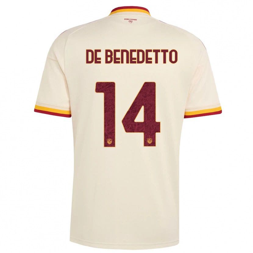 Danxen Män Lorenzo De Benedetto #14 Champagne Röd Gul Bortatröja Matchtröjor 2026/27 Tröjor T-Tröja