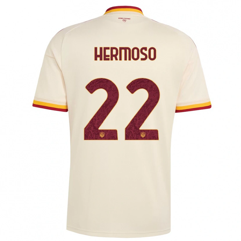 Danxen Män Mario Hermoso #22 Champagne Röd Gul Bortatröja Matchtröjor 2026/27 Tröjor T-Tröja