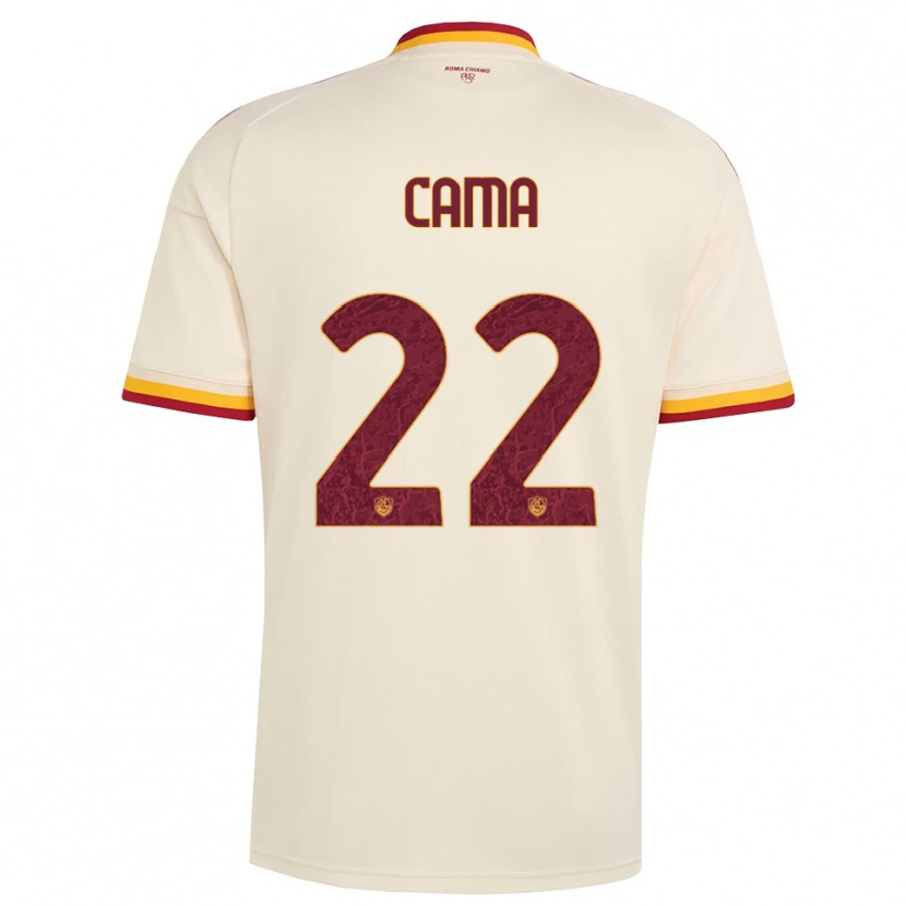 Danxen Män Cristian Cama #22 Champagne Röd Gul Bortatröja Matchtröjor 2026/27 Tröjor T-Tröja
