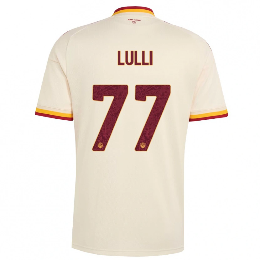 Danxen Män Emanuele Lulli #77 Champagne Röd Gul Bortatröja Matchtröjor 2026/27 Tröjor T-Tröja