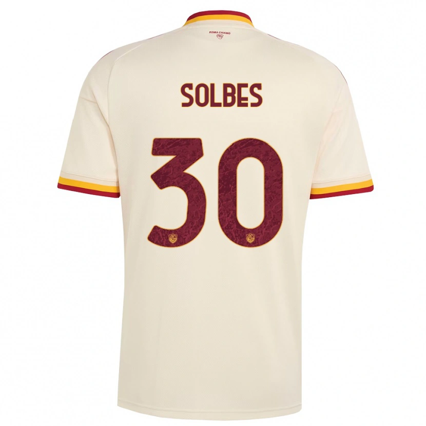 Danxen Män Ricardo Solbes #30 Champagne Röd Gul Bortatröja Matchtröjor 2026/27 Tröjor T-Tröja