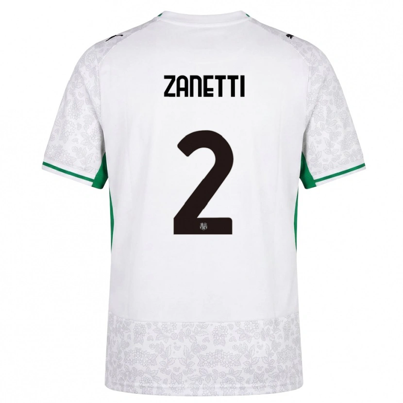 Danxen Män Matteo Zanetti #2 Vit Svart Grön Bortatröja Matchtröjor 2026/27 Tröjor T-Tröja