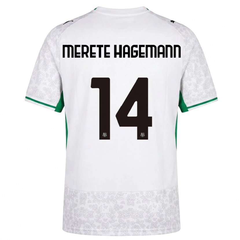Danxen Män Maja Merete Hagemann #14 Vit Svart Grön Bortatröja Matchtröjor 2026/27 Tröjor T-Tröja