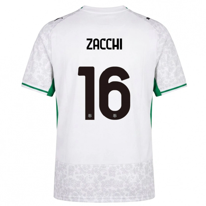 Danxen Män Gioele Zacchi #16 Vit Svart Grön Bortatröja Matchtröjor 2026/27 Tröjor T-Tröja