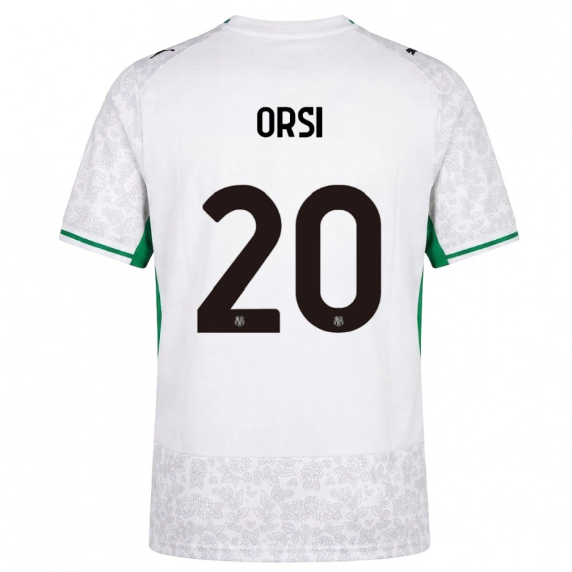 Danxen Män Benedetta Orsi #20 Vit Svart Grön Bortatröja Matchtröjor 2026/27 Tröjor T-Tröja