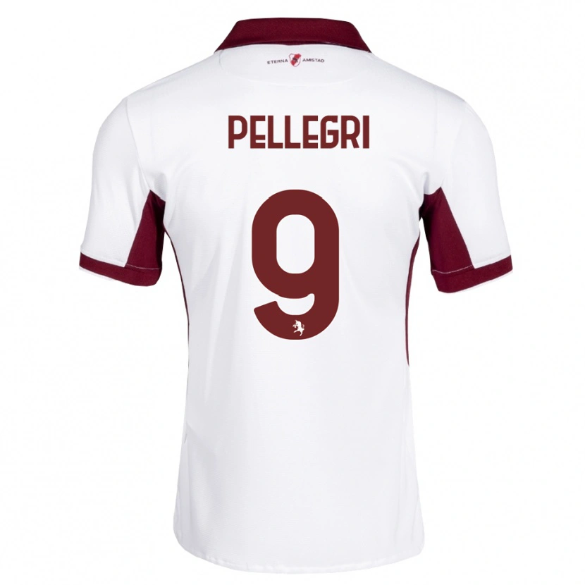 Danxen Män Pietro Pellegri #9 Burgundy Vit Röd Bortatröja Matchtröjor 2026/27 Tröjor T-Tröja