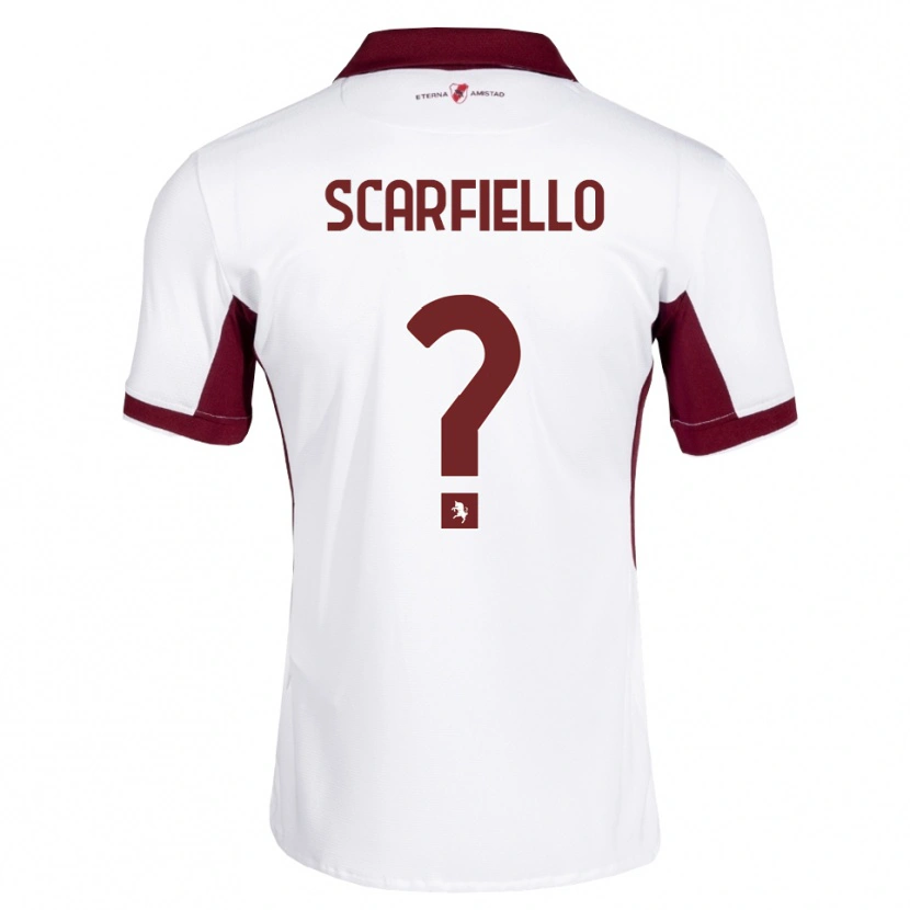 Danxen Män Luca Scarfiello #0 Burgundy Vit Röd Bortatröja Matchtröjor 2026/27 Tröjor T-Tröja