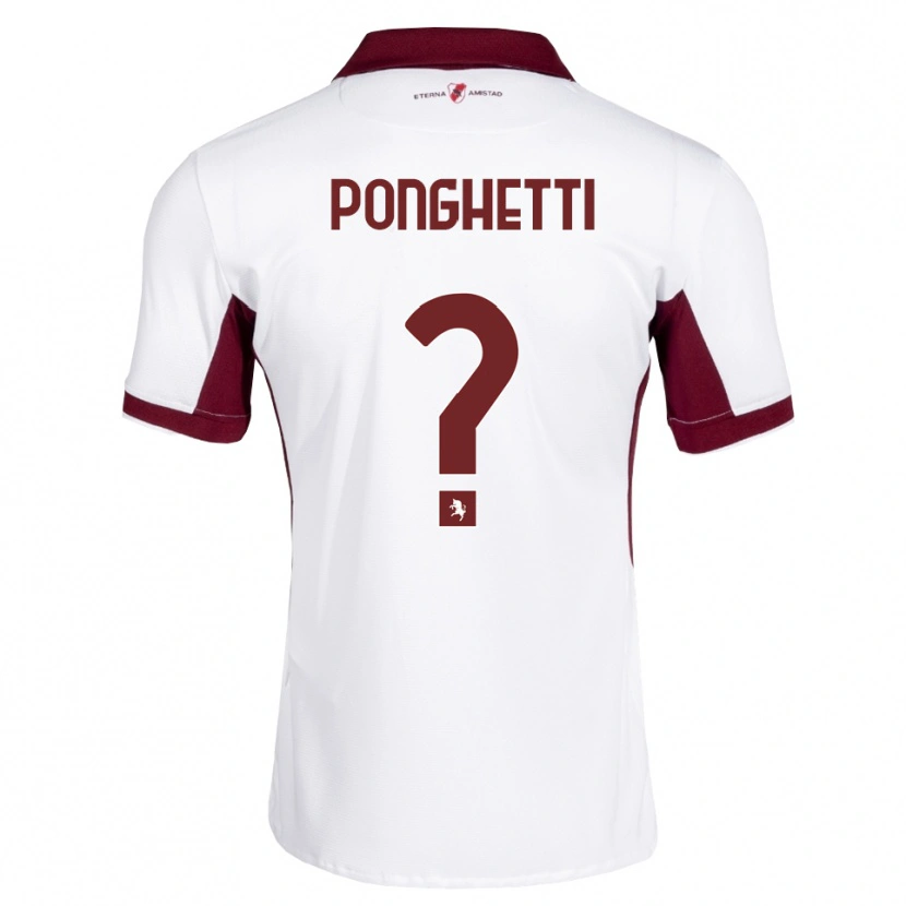Danxen Män Matteo Ponghetti #0 Burgundy Vit Röd Bortatröja Matchtröjor 2026/27 Tröjor T-Tröja