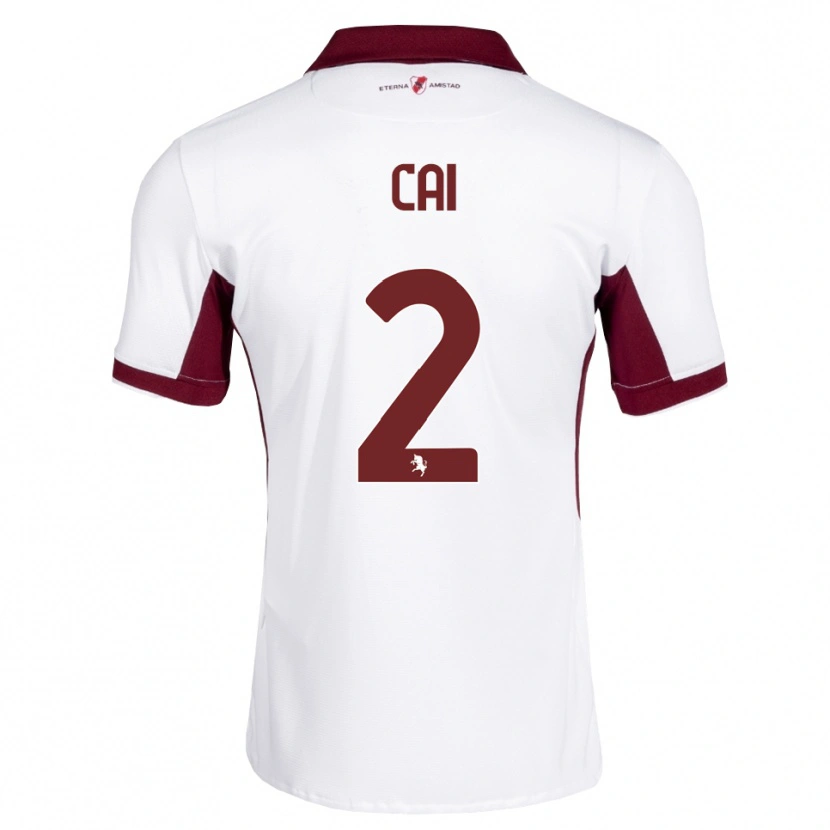 Danxen Män Federico Cai #2 Burgundy Vit Röd Bortatröja Matchtröjor 2026/27 Tröjor T-Tröja