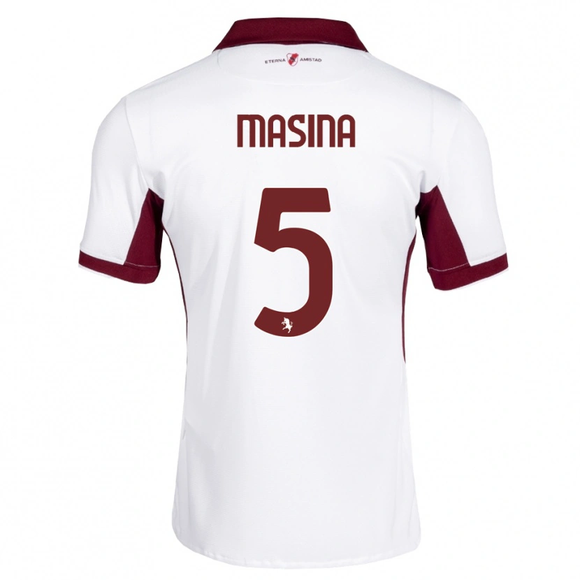 Danxen Män Adam Masina #5 Burgundy Vit Röd Bortatröja Matchtröjor 2026/27 Tröjor T-Tröja