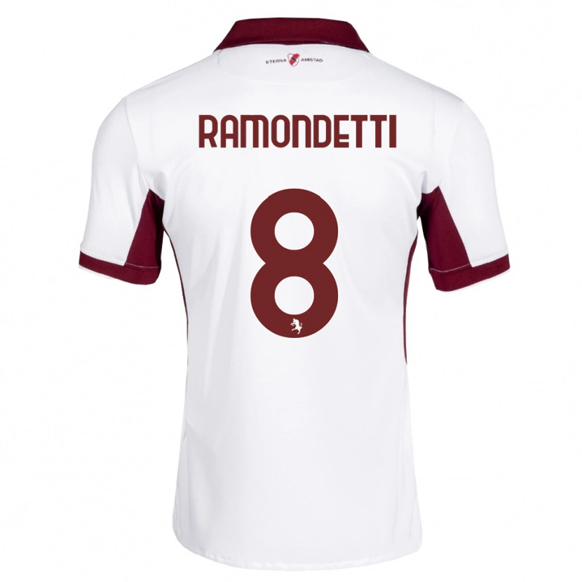 Danxen Män Vittorio Ramondetti #8 Burgundy Vit Röd Bortatröja Matchtröjor 2026/27 Tröjor T-Tröja