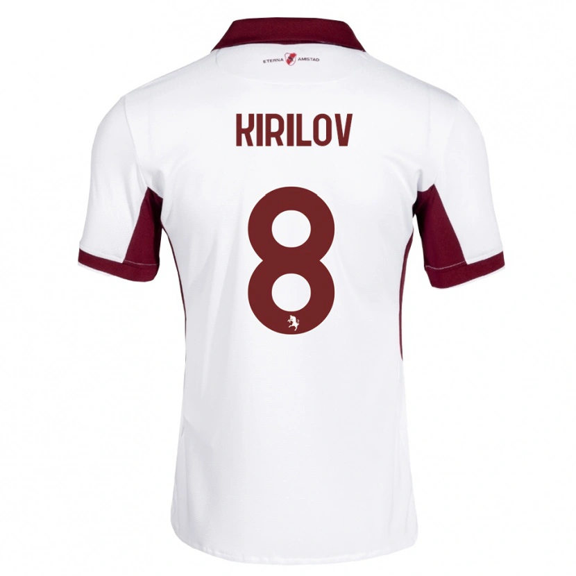 Danxen Män Martin Kirilov #8 Burgundy Vit Röd Bortatröja Matchtröjor 2026/27 Tröjor T-Tröja