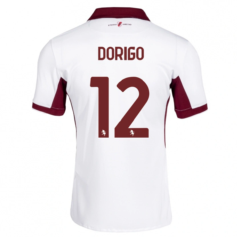 Danxen Män Andrea Dorigo #12 Burgundy Vit Röd Bortatröja Matchtröjor 2026/27 Tröjor T-Tröja