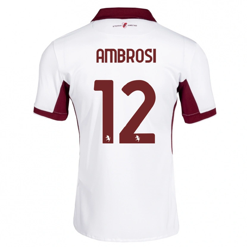 Danxen Män Martina Ambrosi #12 Burgundy Vit Röd Bortatröja Matchtröjor 2026/27 Tröjor T-Tröja