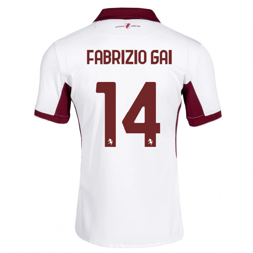 Danxen Män Fabrizio Gai #14 Burgundy Vit Röd Bortatröja Matchtröjor 2026/27 Tröjor T-Tröja