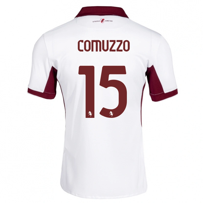 Danxen Män Pietro Comuzzo #15 Burgundy Vit Röd Bortatröja Matchtröjor 2026/27 Tröjor T-Tröja