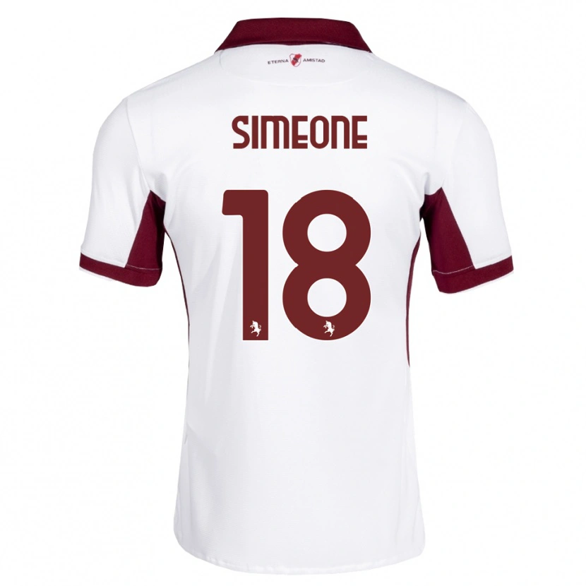 Danxen Män Giovanni Simeone #18 Burgundy Vit Röd Bortatröja Matchtröjor 2026/27 Tröjor T-Tröja