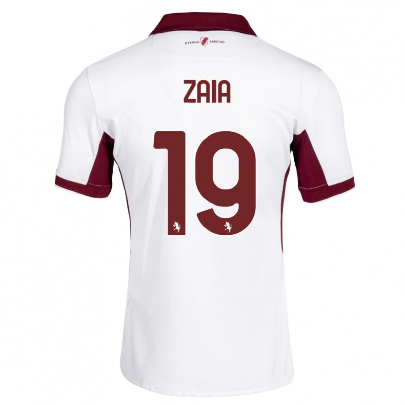 Danxen Män Edoardo Zaia #19 Burgundy Vit Röd Bortatröja Matchtröjor 2026/27 Tröjor T-Tröja