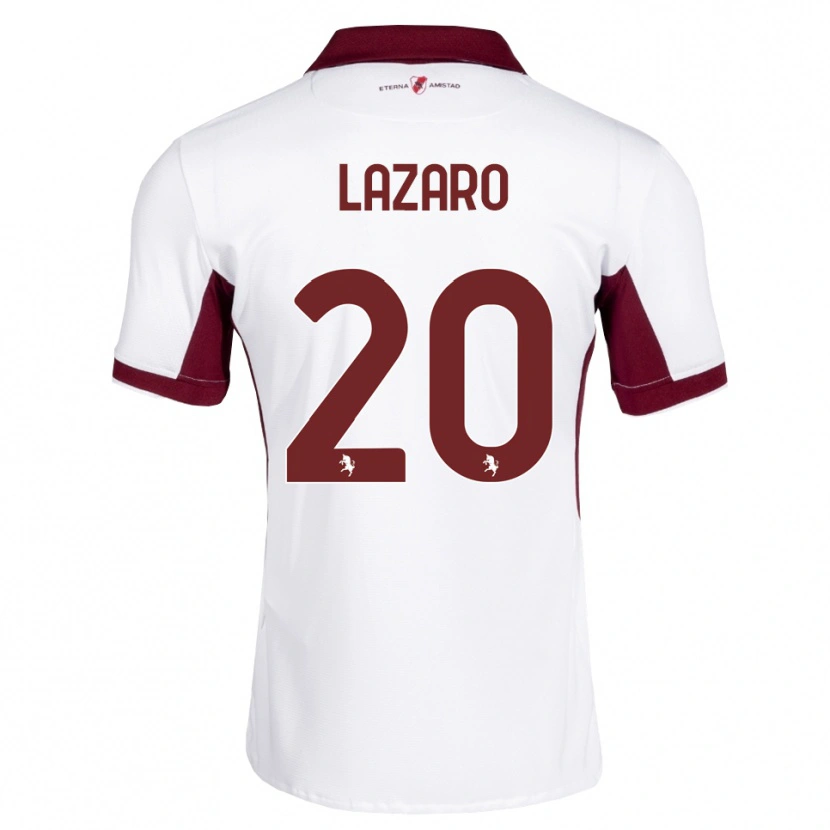 Danxen Män Valentino Lazaro #20 Burgundy Vit Röd Bortatröja Matchtröjor 2026/27 Tröjor T-Tröja