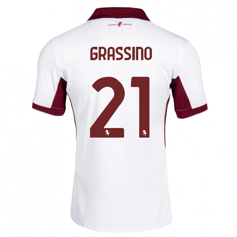 Danxen Män Giulia Grassino #21 Burgundy Vit Röd Bortatröja Matchtröjor 2026/27 Tröjor T-Tröja