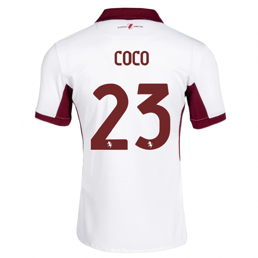 Danxen Män Saúl Coco #23 Burgundy Vit Röd Bortatröja Matchtröjor 2026/27 Tröjor T-Tröja
