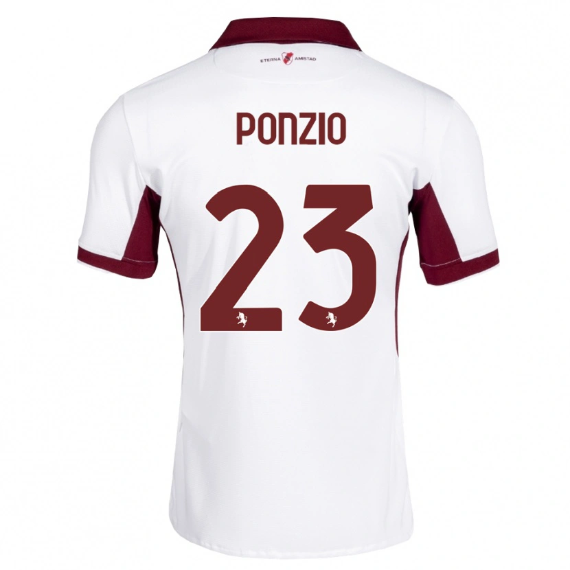 Danxen Män Erika Ponzio #23 Burgundy Vit Röd Bortatröja Matchtröjor 2026/27 Tröjor T-Tröja
