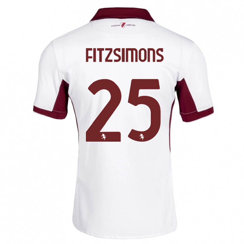 Danxen Män Luke Fitzsimons #25 Burgundy Vit Röd Bortatröja Matchtröjor 2026/27 Tröjor T-Tröja