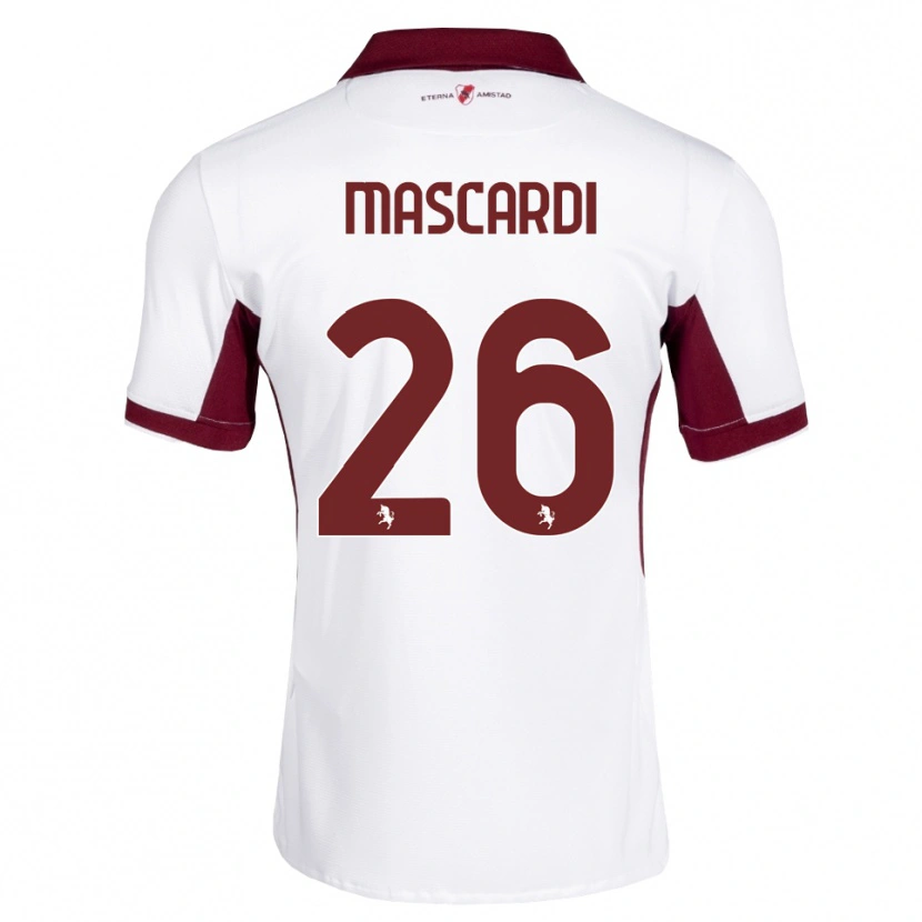 Danxen Män Diego Mascardi #26 Burgundy Vit Röd Bortatröja Matchtröjor 2026/27 Tröjor T-Tröja