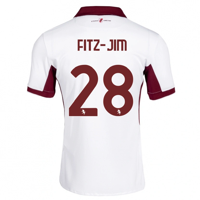 Danxen Män Kian Fitz-Jim #28 Burgundy Vit Röd Bortatröja Matchtröjor 2026/27 Tröjor T-Tröja