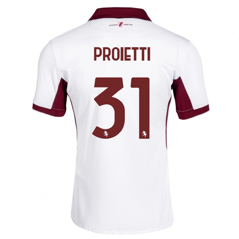 Danxen Män Riccardo Proietti #31 Burgundy Vit Röd Bortatröja Matchtröjor 2026/27 Tröjor T-Tröja