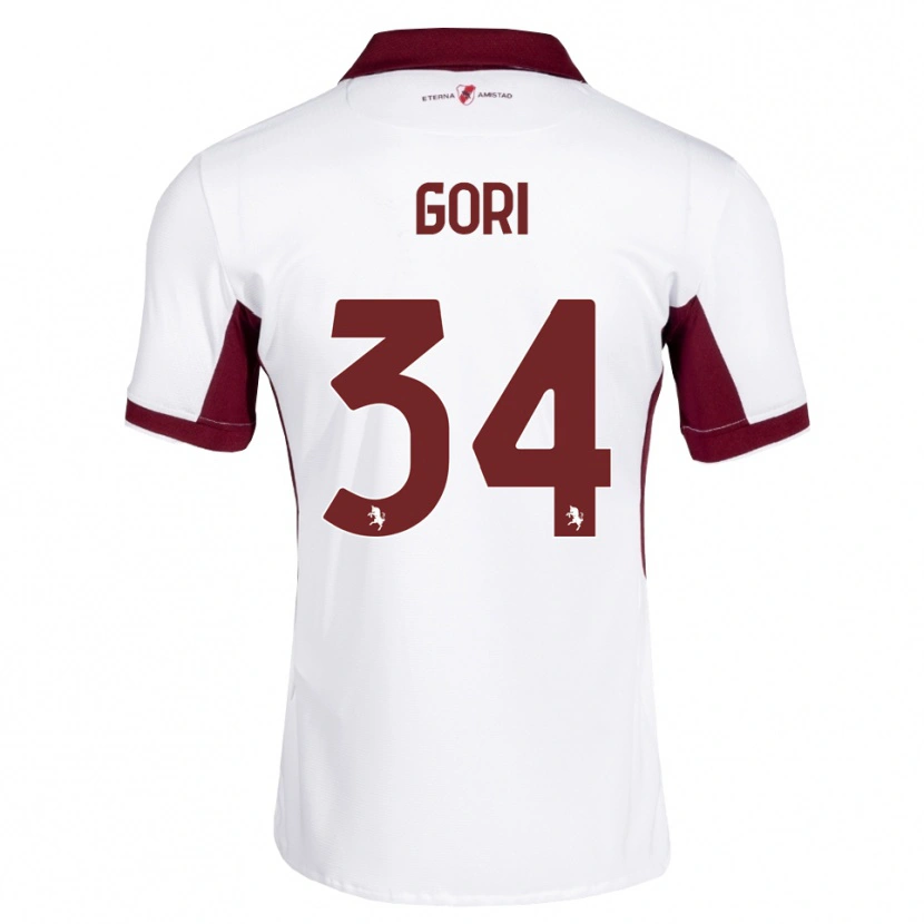 Danxen Män Gabriele Gori #34 Burgundy Vit Röd Bortatröja Matchtröjor 2026/27 Tröjor T-Tröja