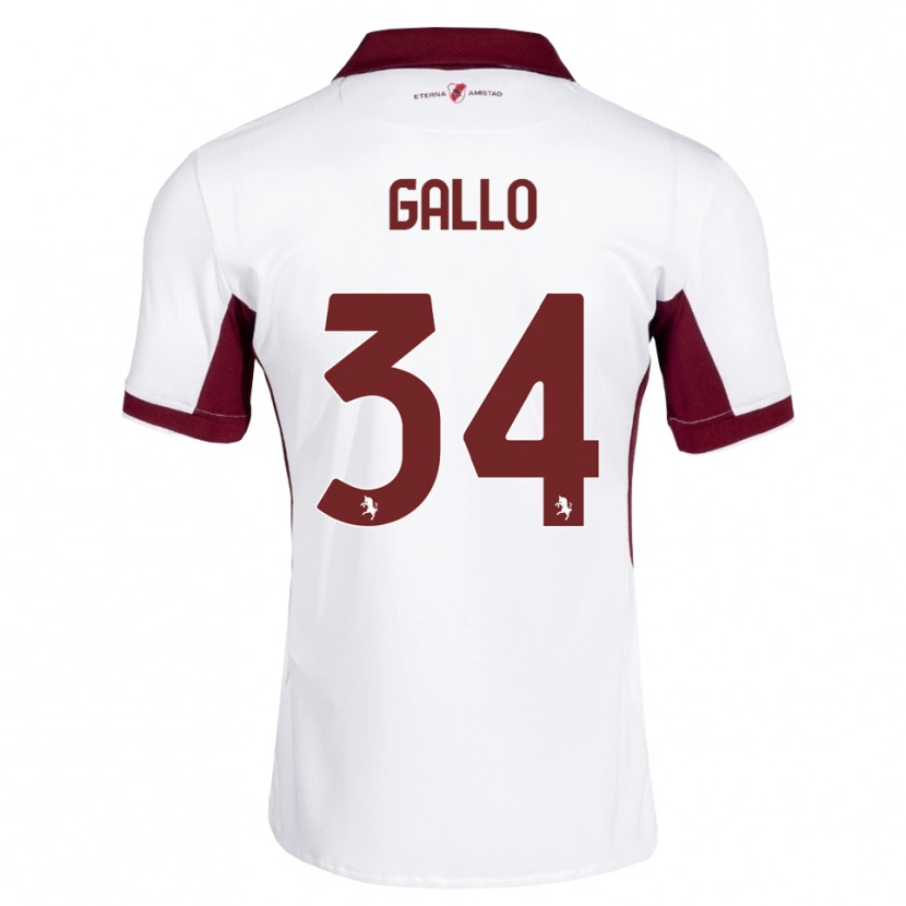 Danxen Män Tommaso Gallo #34 Burgundy Vit Röd Bortatröja Matchtröjor 2026/27 Tröjor T-Tröja