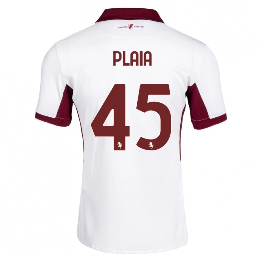 Danxen Män Francesco Plaia #45 Burgundy Vit Röd Bortatröja Matchtröjor 2026/27 Tröjor T-Tröja