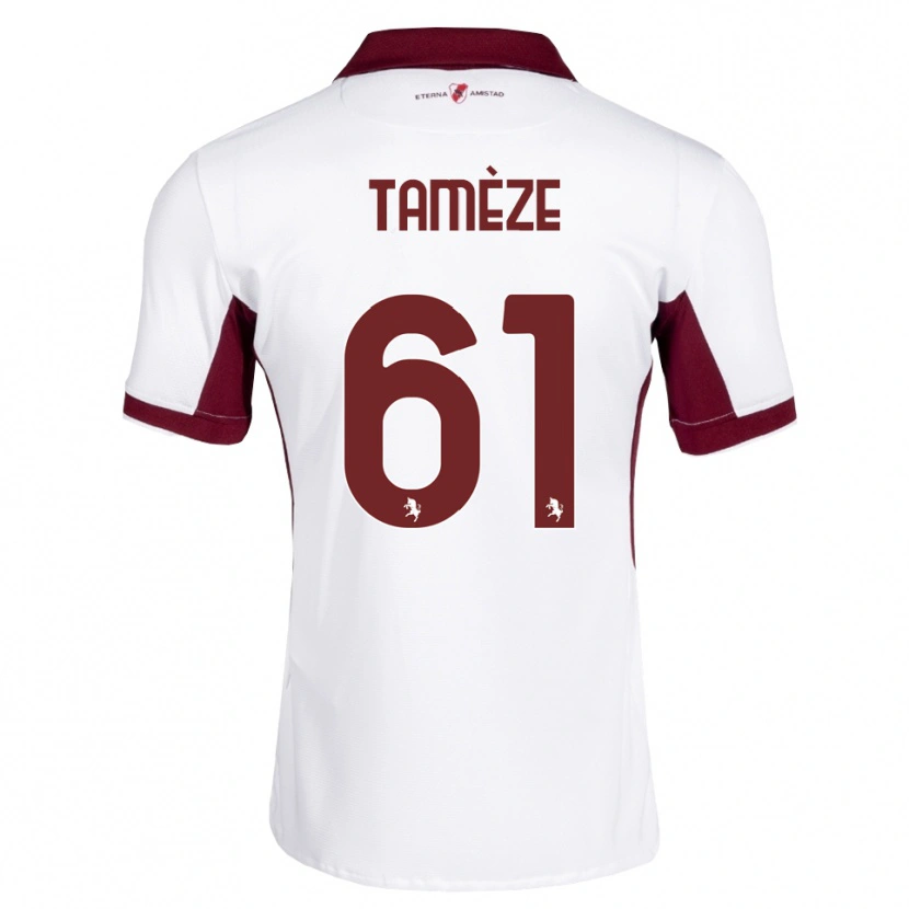 Danxen Män Adrien Tamèze #61 Burgundy Vit Röd Bortatröja Matchtröjor 2026/27 Tröjor T-Tröja