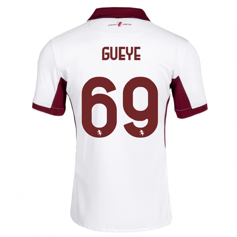 Danxen Män Ousmane Gueye #69 Burgundy Vit Röd Bortatröja Matchtröjor 2026/27 Tröjor T-Tröja