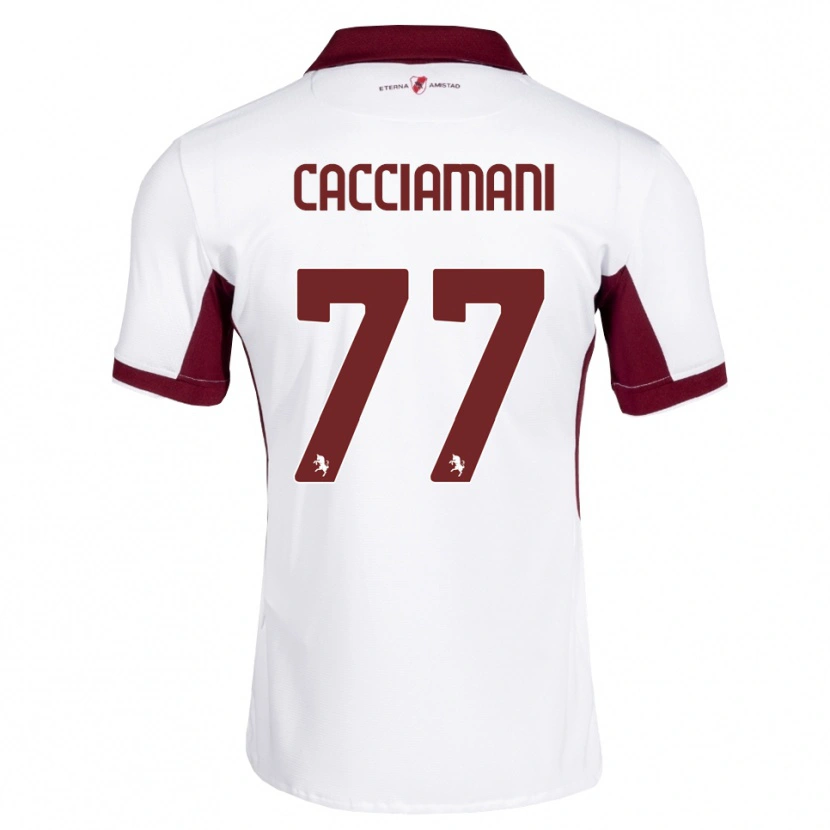 Danxen Män Alessio Cacciamani #77 Burgundy Vit Röd Bortatröja Matchtröjor 2026/27 Tröjor T-Tröja
