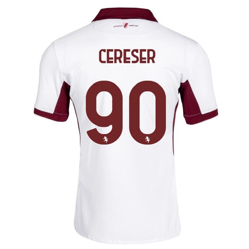 Danxen Män Francesco Cereser #90 Burgundy Vit Röd Bortatröja Matchtröjor 2026/27 Tröjor T-Tröja
