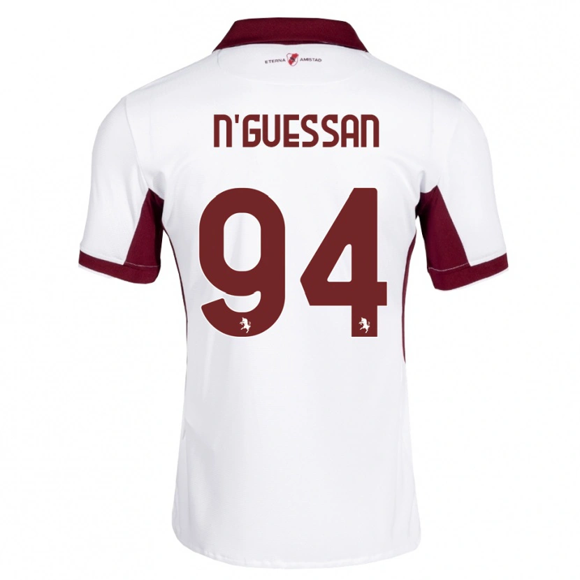 Danxen Män Ange Caumenan N'guessan #94 Burgundy Vit Röd Bortatröja Matchtröjor 2026/27 Tröjor T-Tröja
