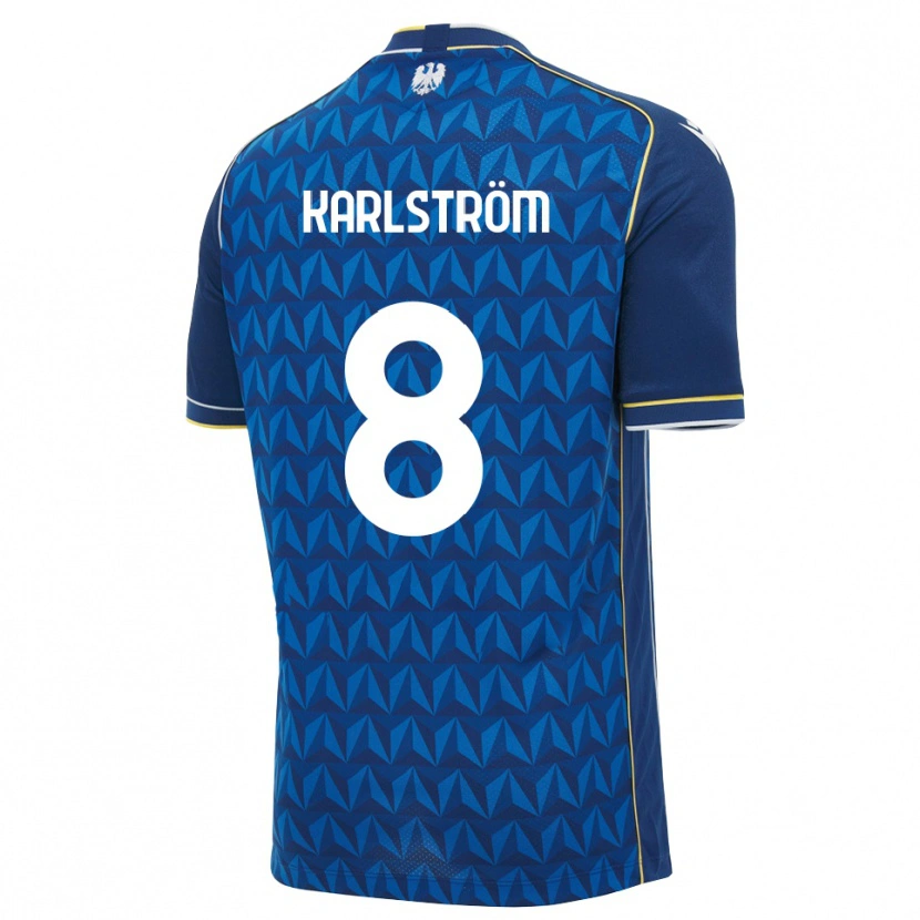 Danxen Män Jesper Karlström #8 Kunglig Blå Vit Blå Bortatröja Matchtröjor 2026/27 Tröjor T-Tröja