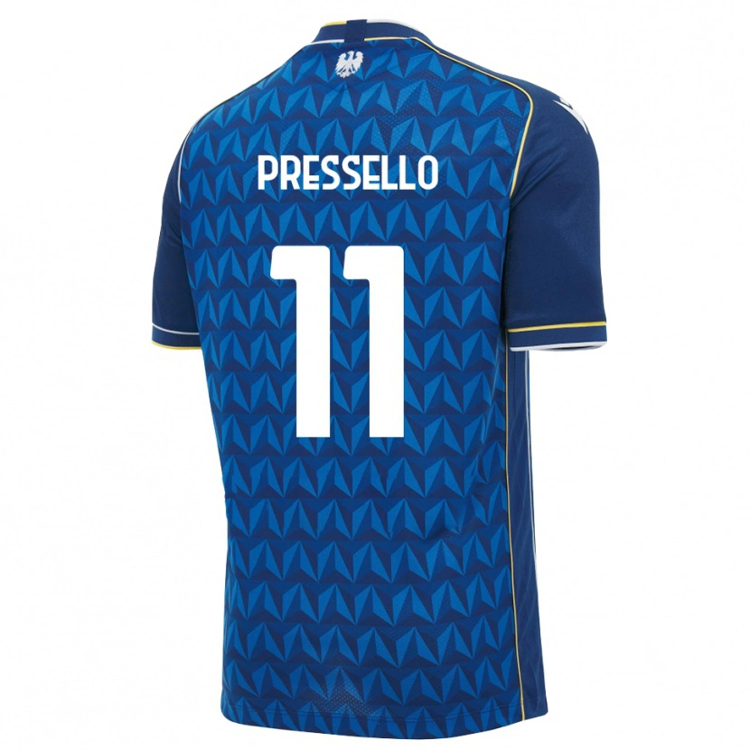 Danxen Män Matteo Pressello #11 Kunglig Blå Vit Blå Bortatröja Matchtröjor 2026/27 Tröjor T-Tröja
