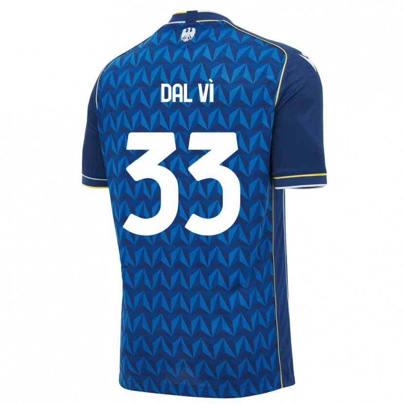 Danxen Män Matteo Dal Vì #33 Kunglig Blå Vit Blå Bortatröja Matchtröjor 2026/27 Tröjor T-Tröja