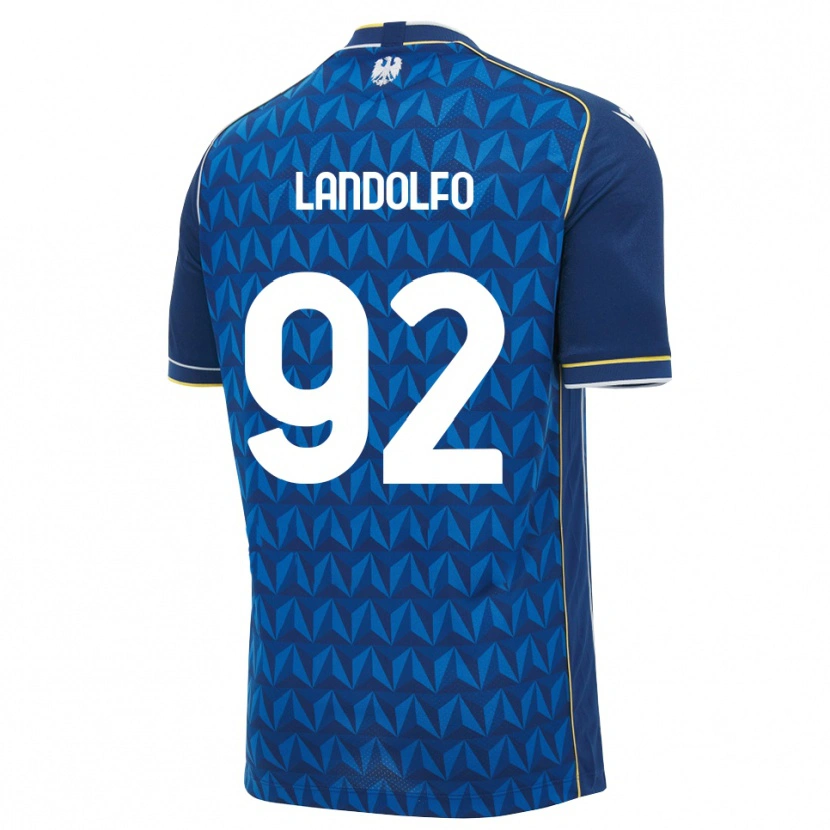 Danxen Män Tommaso Landolfo #92 Kunglig Blå Vit Blå Bortatröja Matchtröjor 2026/27 Tröjor T-Tröja