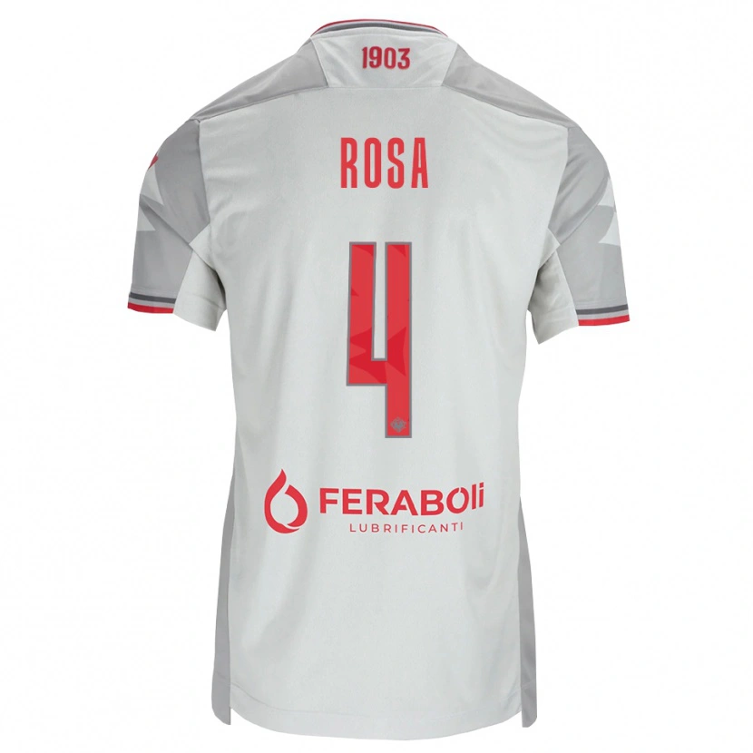 Danxen Män Riccardo Rosa #4 Grå Vit Röd Bortatröja Matchtröjor 2026/27 Tröjor T-Tröja